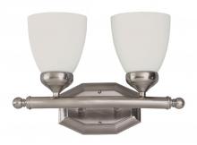 Trans Globe 2512 BN - 2LT BATH-BOWED ARM-WHITE FROST